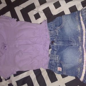 Top and skirt real cute